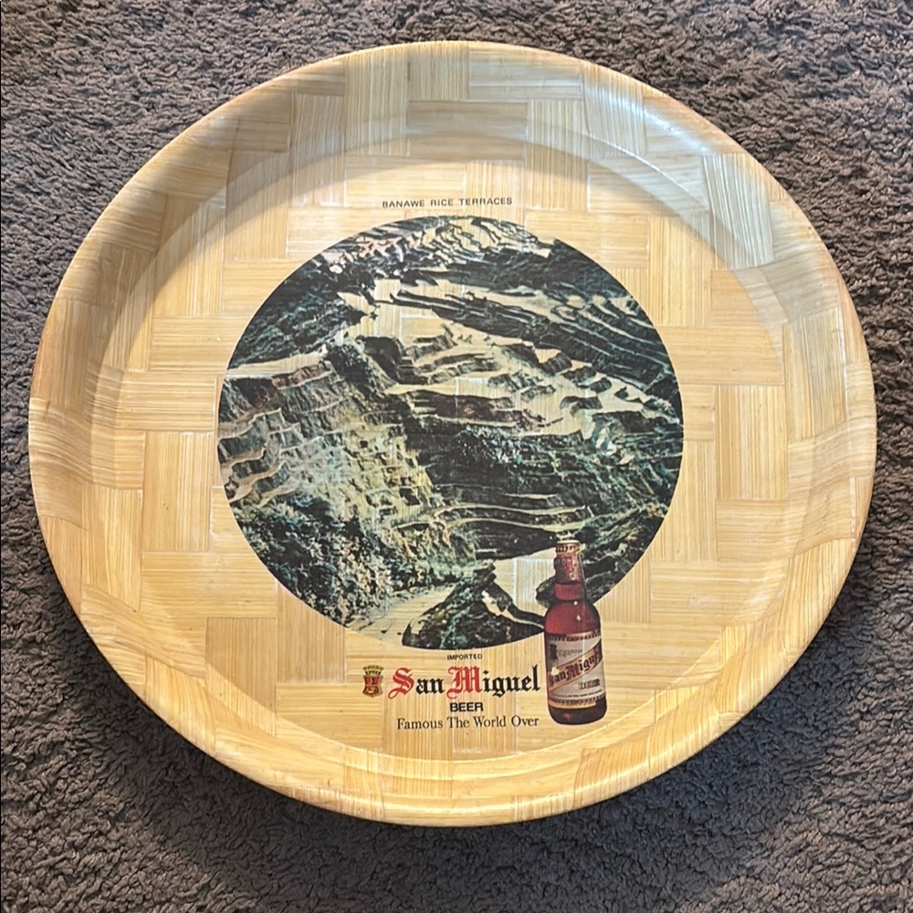 Vintage San Miguel Beer Philippines Serving Tray Plate